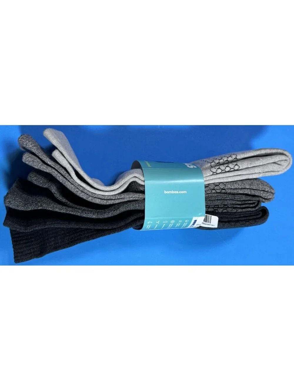 4 Pack Bombas Gray Knee Socks Supima Cotton LARGE M (9.5 -13) W (11-13)